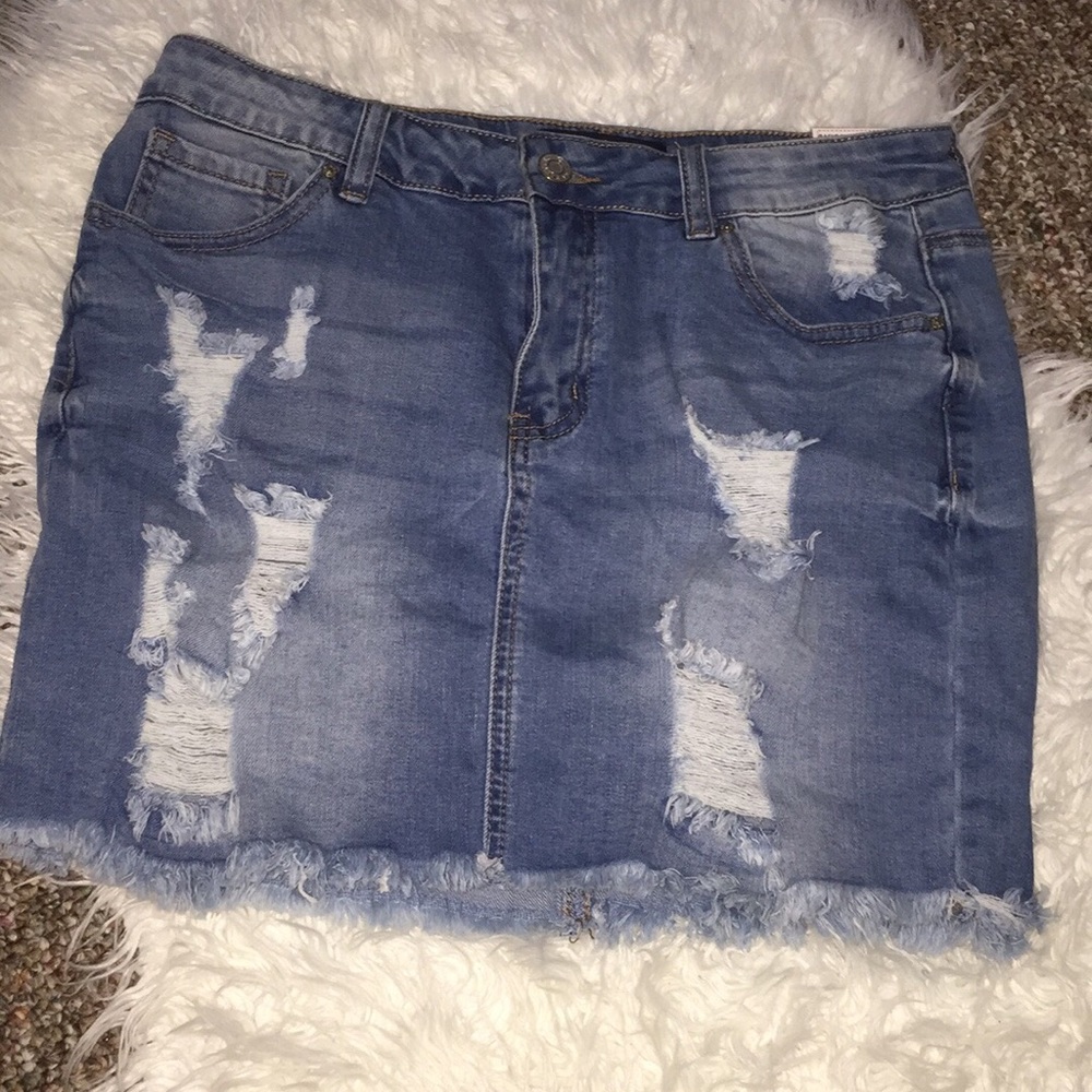 Denim Jean Skirt - Picture 2 of 12